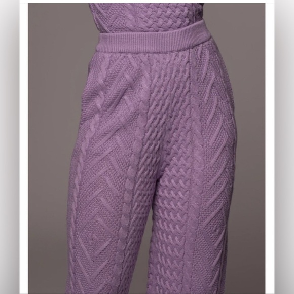 Brand new with tags JLUXLABEL Lavender knit pants + corset top - Picture 7 of 12